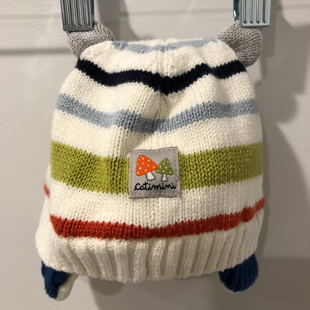 Catimini Fleece Lined Knit Hat 3-6M